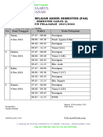 Jadwal PAS SMT GJL - 2021