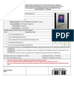 Exam Form Application of Candidate For