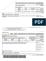 Boleto de cobrança para pagamento de serviços