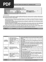 Programación Curricular Anual - Comunicación 4°