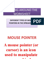 Different Mouse Pointers in Spreadsheets