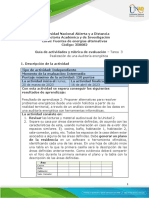 Guía de Actividades y Rúbrica de Evaluación - Unidad 2 - Tarea 3 - Realización de Una Auditoría Energética