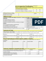 Permiso para Trabajo en Espacios Confinados