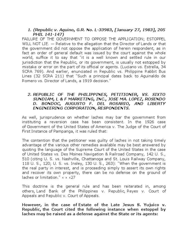 Estoppel Against the Government Exceptions to the General Rule and