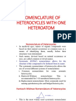 Nomenclature of Heterocycles With One Heteroatom