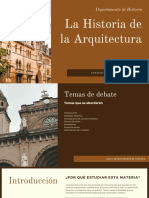 Marrón Ilustrada Historia Arquitectónica de La Antigüedad Presentación