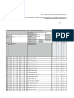 Acta Oficial de Evaluación Del Nivel Primaria Ebr - 2022