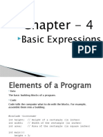 Basic Expressions in C++ Code