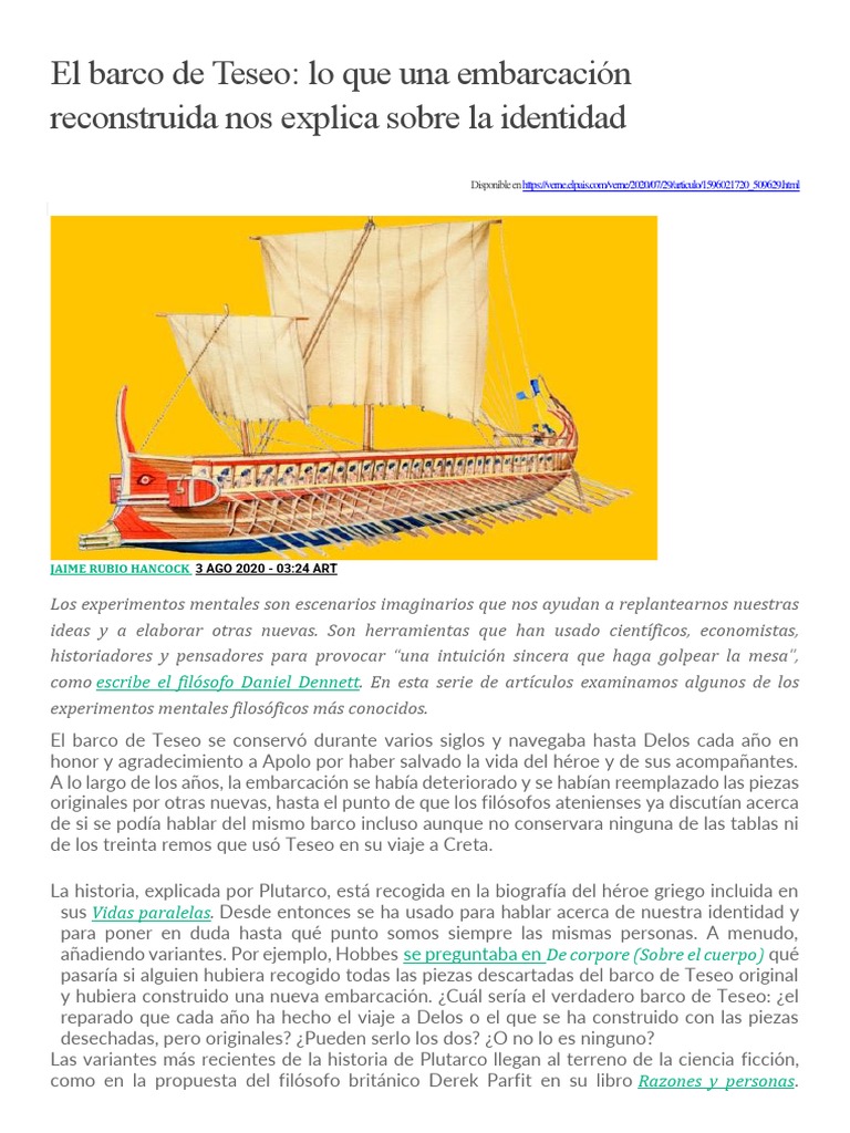 La paradoja del barco de Teseo: ¿Qué explica? –