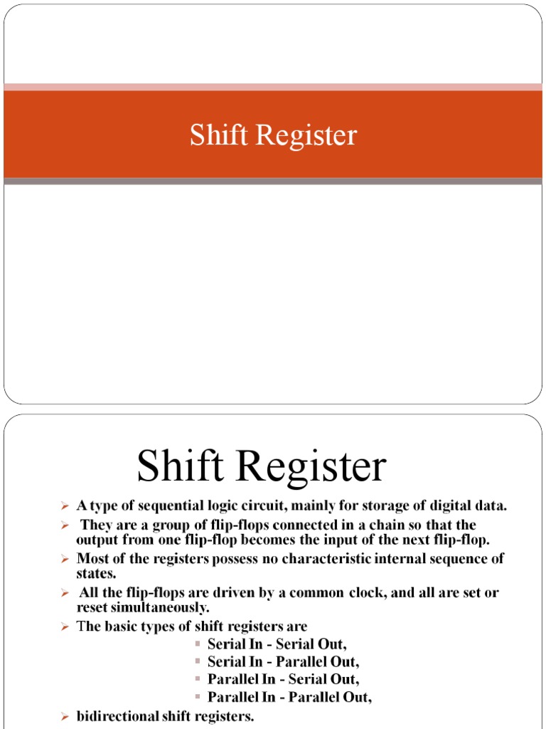 Shift Register PDF Electrical Circuits Information And
