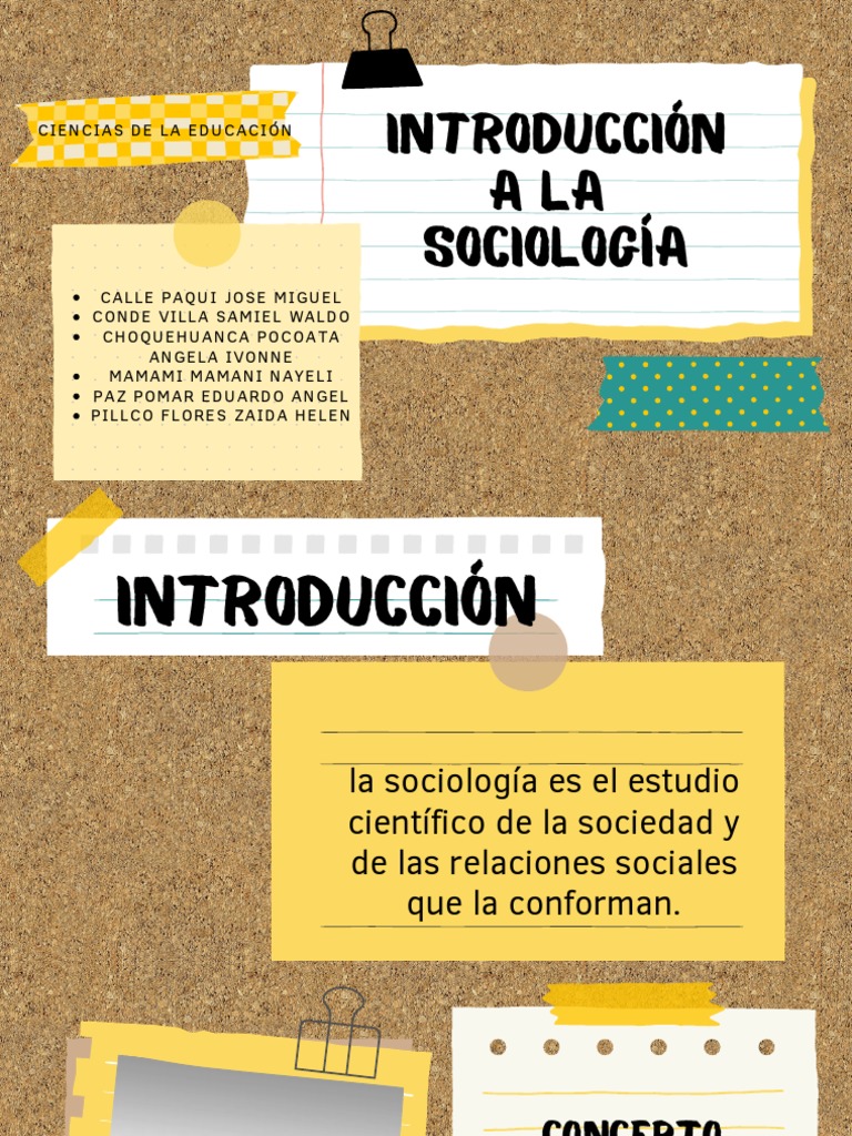 Introducción a la sociología como estudio científico de la sociedad y ...