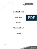 Physics Paper 3 TZ1 SL Markscheme
