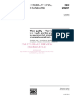 ISO 292012012 Water Quality - The Variability of Test Results and The Uncertainty of Measurement of Microbiological Enumeration Methods PDF