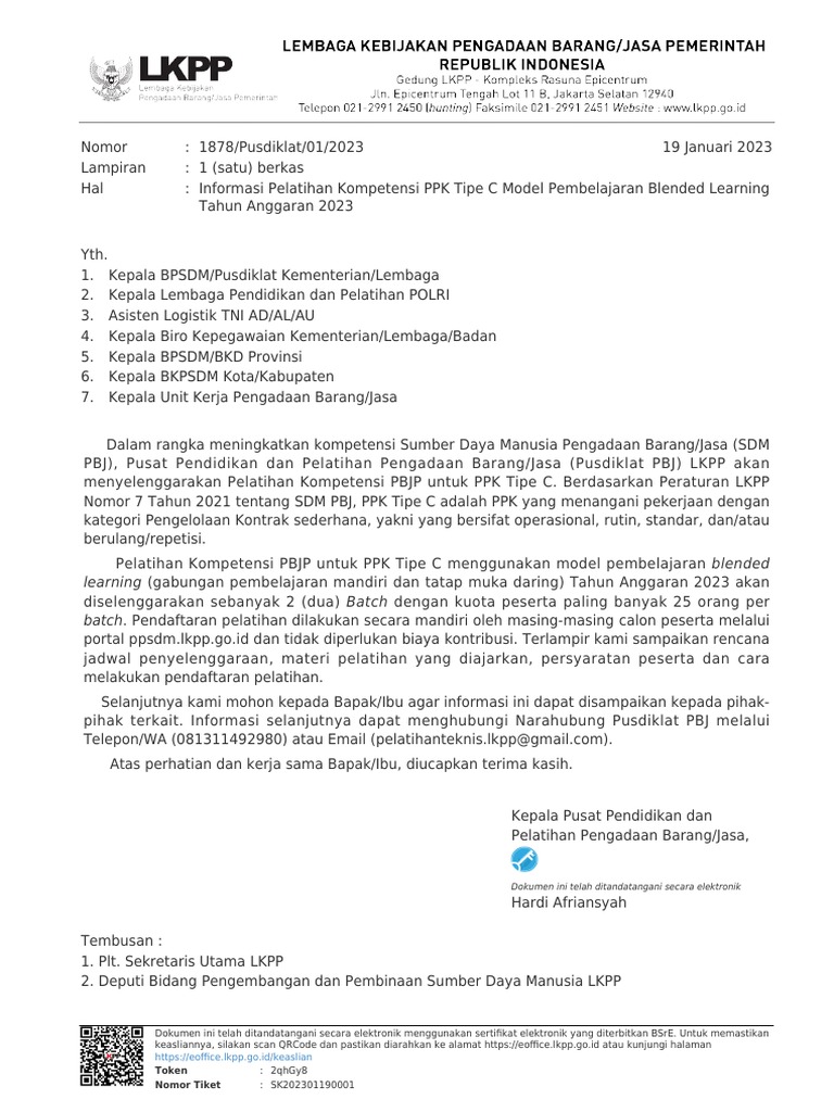 Pelatihan Kompetensi PPK Tipe C 2023 | PDF | Bisnis | Pengelolaan ...