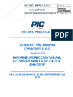 Informe - Inspeccion - Visual - Obras Civiles - CH. Baños III - Septiembre - 2022 - Rev. 00