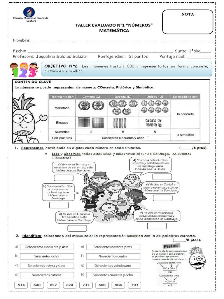 Taller Matemática Números | PDF | Crecimiento personal y profesional