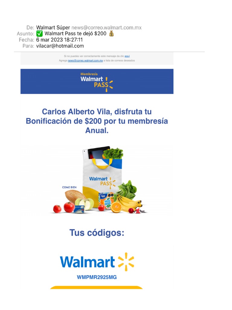 Walmart Pass Te Dejó $200 ? | PDF | Software | Industrias de servicio