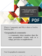 Ppt. 1 COMMUNITY ENGAGEMENT SOLIDARITY AND CITIZENSHIP