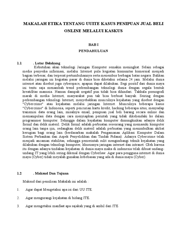 Penipuan Jual Beli Online: Ancaman di Era Digital dan Upaya Pencegahannya