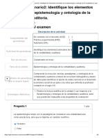 Examen - (AAB01) Cuestionario2 - Identifique Los Elementos Esenciales de La Epistemología y Ontología de La Contabilidad y Auditoría