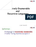 Recursively Enumerable and Recursive Languages: A. Senthil - Professor/CSE 1