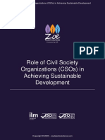 Role of Civil Society Organizations (CSOs) in Achieving Sustainable Development PDF