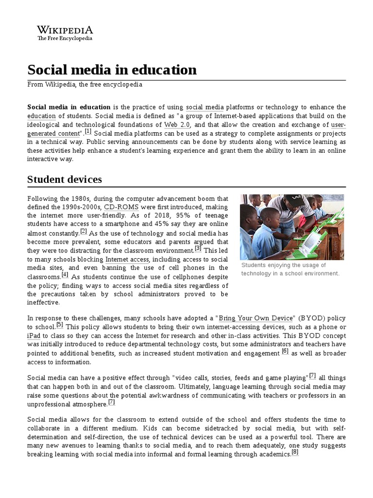 Social Media's Role in Education | PDF | Social Media | Popular Culture ...