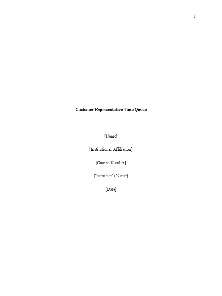 Hypothesis Test on Customer Queue Times | PDF