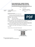Pemerintah Kabupaten Lombok Tengah Permohonan Dukungan Tim Kesehatan Seleksi Paskibraka 2023