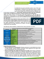 Sizing of Generator Sets