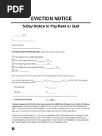 Louisiana Eviction Notice 5 Day Pay Rent or Quit