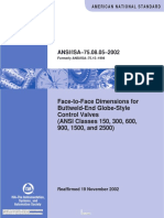 ISA 75.08.05, (2002) Face-to-Face Dimensions For Buttweld Globe Control Valves PDF