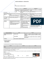 SESIÓN DE APRENDIZAJE Comunicación