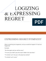 Apologizing & Expressing Regret