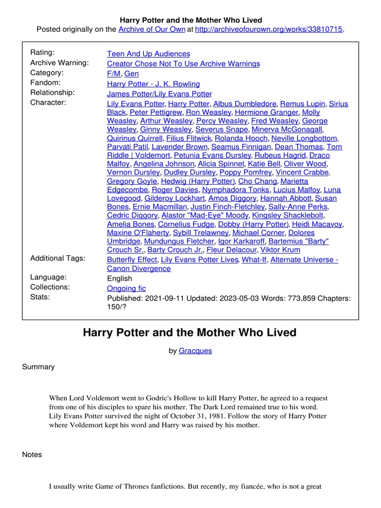 Harry Potter and The PDF PDF Harry Potter Fictional Universes