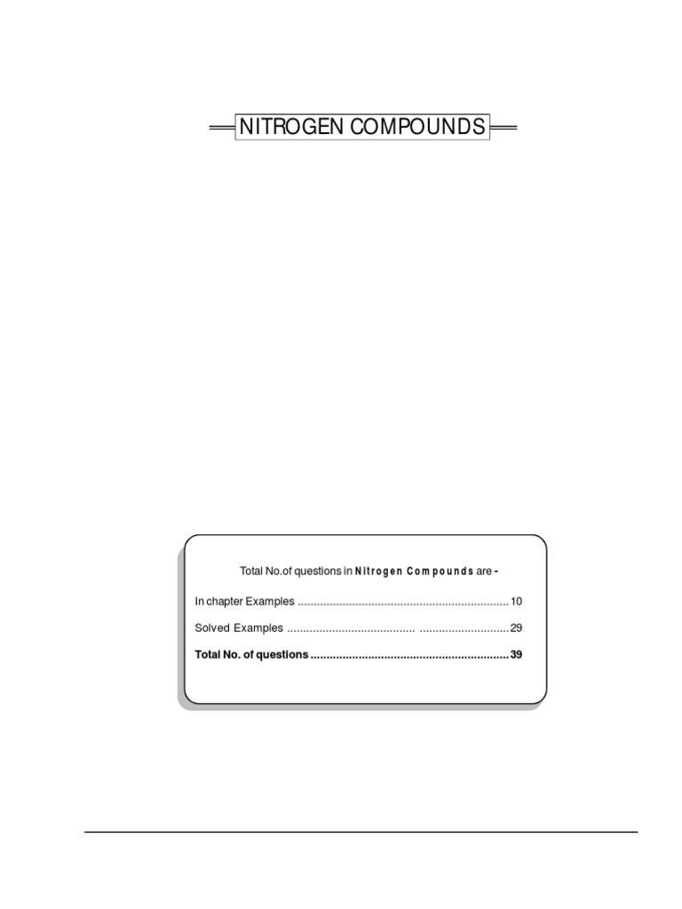 Nitrogen Compounds Guide | PDF | Science & Mathematics
