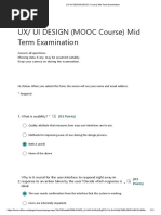 UX - UI DESIGN (MOOC Course) Mid Term Examination