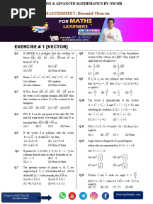 Vector 3-D by Om Sir PDF