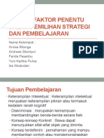 Faktor-Faktor Penentu Dalam Pemilihan Strategi Dan Pembelajaran