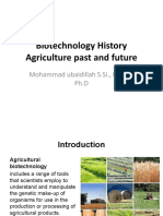 Biotecnology Aplication in Agriculture Past and Future