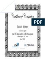 certificate metereology