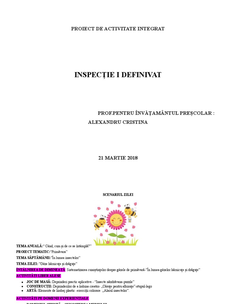 Proiect - Insecte | PDF