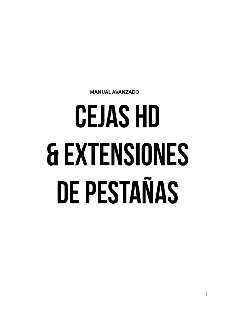 Manual Avanzado de Cejas y Pestañas HD | PDF | Crecimiento personal y ...