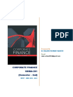Corporate Finance 18MBA-201 (Semester - 2nd) : Presented by