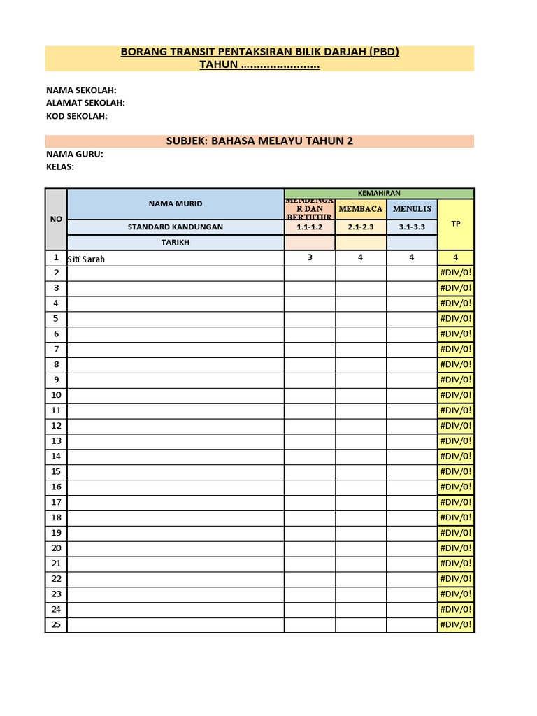5. BORANG TRANSIT PBD BM THN 2 (Version 1).xlsx PDF
