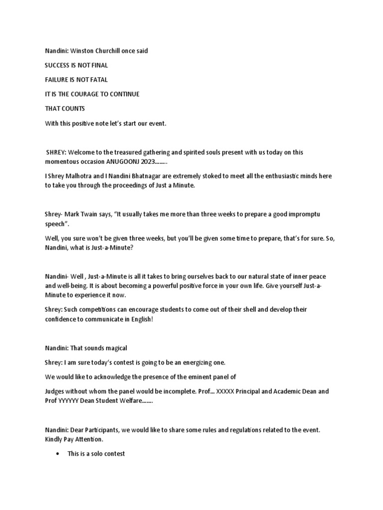 JAM English Script PDF