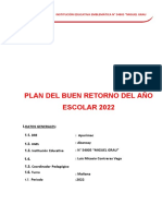 Plan Del Buen Retorno Del Año Escolar 2022 MG