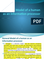 General Model of A Human As An Information Processor