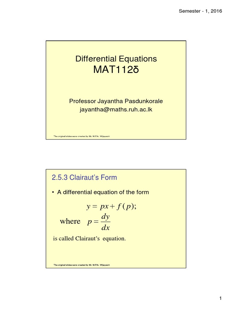 Differential Equations Lecture Notes 05 PDF PDF Equations