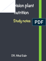 Revision Plant Nutrition: Study Notes